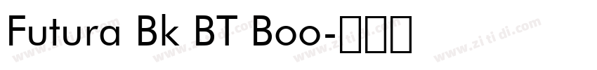 Futura Bk BT Boo字体转换